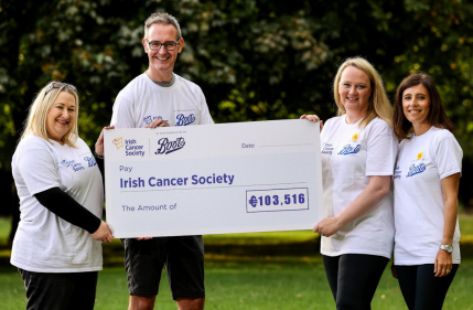 Boots customers & colleagues raise over €100k for Irish Cancer Society night nurses