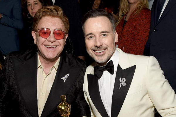 Pic: Fans thrilled to see Elton John’s sons & husband on stage at historic show