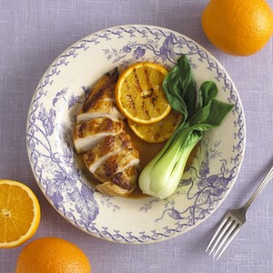 Marinated chicken breasts with soy orange sauce