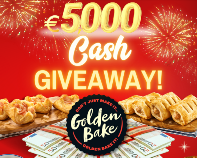 Golden Bake is giving €5,000 away this New Year’s Eve