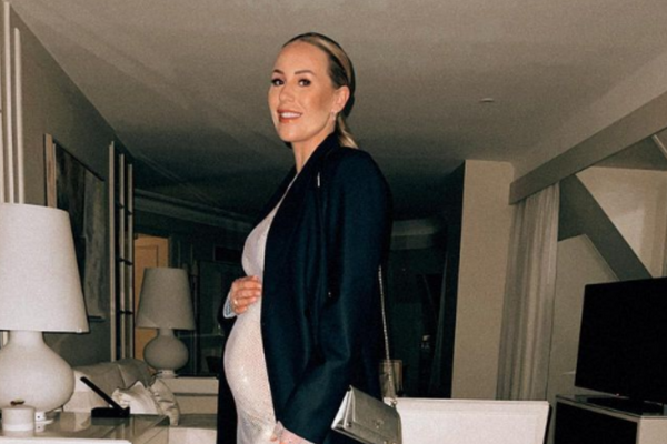 Kate Ferdinand shares snaps of blossoming baby bump while on family holiday 