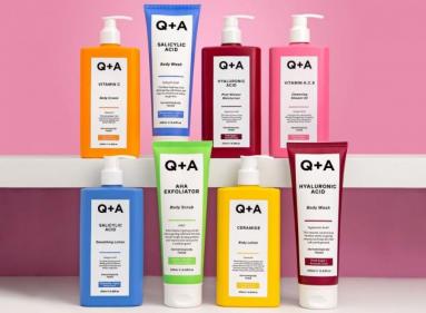 Q+A launches range of affordable bodycare products using active ingredients found in skincare