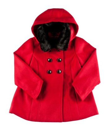 Derhy red hooded coat