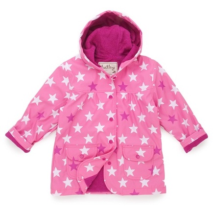Hatley pink star raincoat