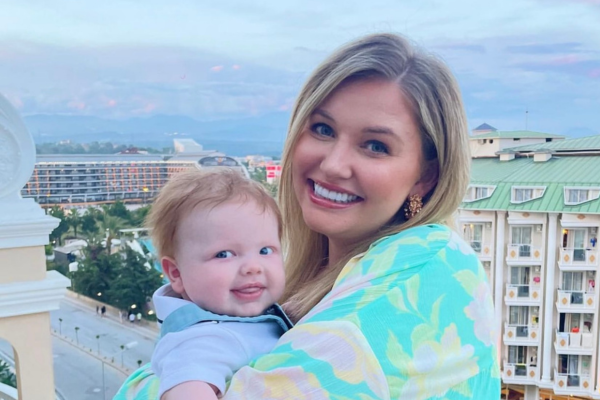 Love Island’s Amy Hart & son Stanley delight fans with cute pumpkin patch photos
