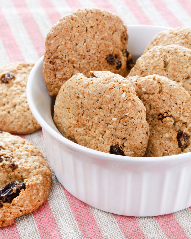 Orange, oat and sultana cookies