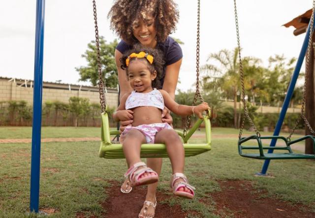 Spending the morning at the playground with your toddler