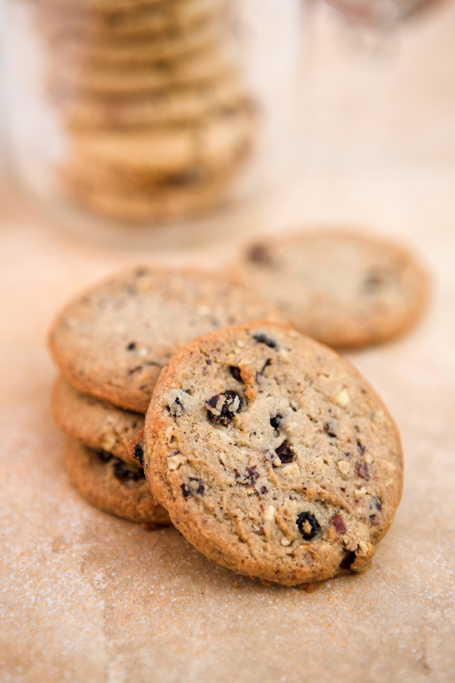 Blueberry and pecan cookies