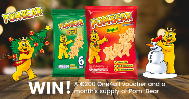 Win a €200 One4all voucher and a month’s supply of Pom-Bear