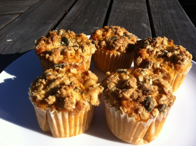 Carrot, apple and pecan muffins 
