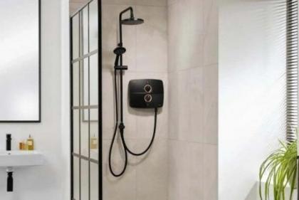 Revamp your bathroom with the seriously stylish Premium Black DuElec Shower by Triton