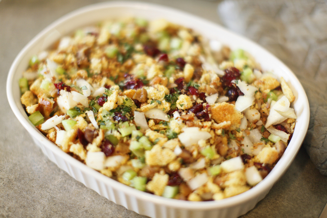 Sausage, apple and cranberry stuffing