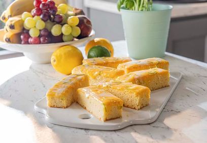 Lemon and Lime Drizzle Slice