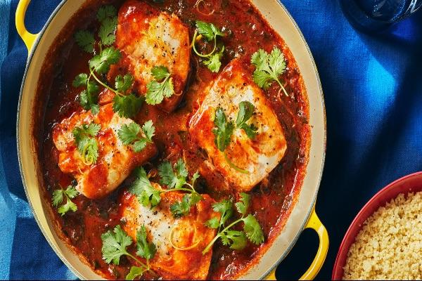 Want to experiment with fish? Try out this recipe for spicy cod in fresh tomato sauce