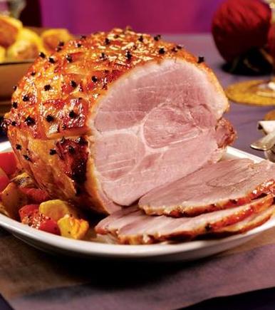 Ham with marmalade and ginger glaze