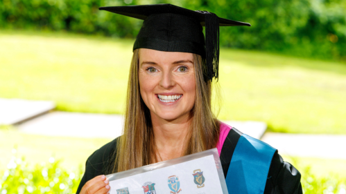 Olympian Naomi Carroll graduates with first class honours while raising a baby