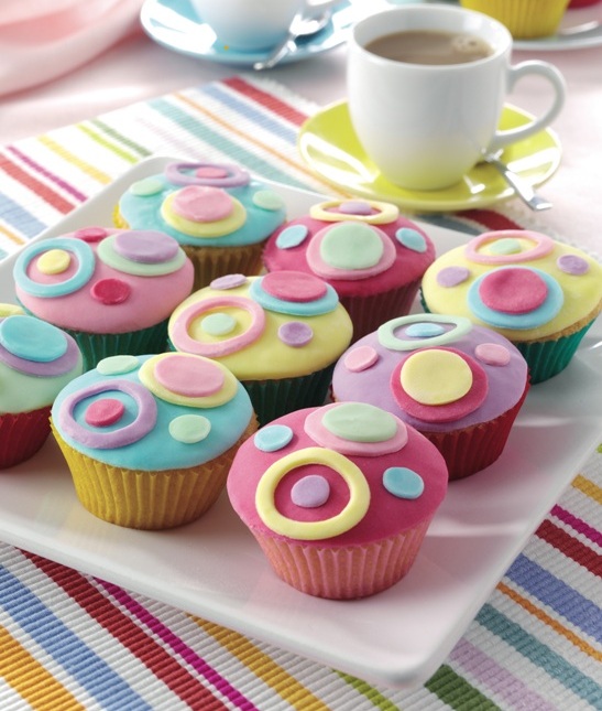 Bright and bold cupcakes