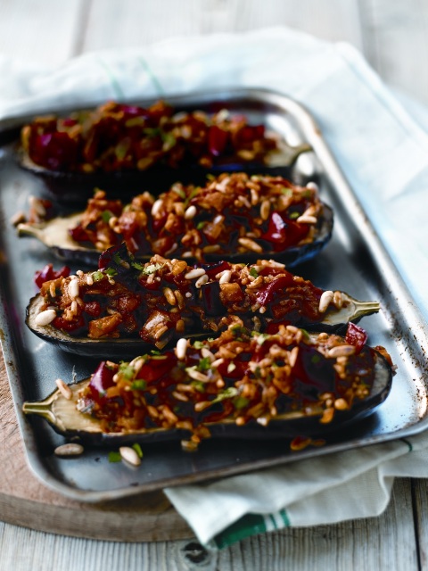 Stuffed aubergines