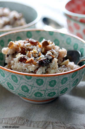 Slow cooker coconut rice pudding