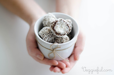 Vegan coconut chocolate bounty balls
