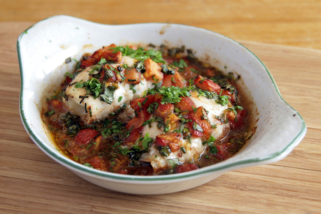 Tomato &amp; herb cod