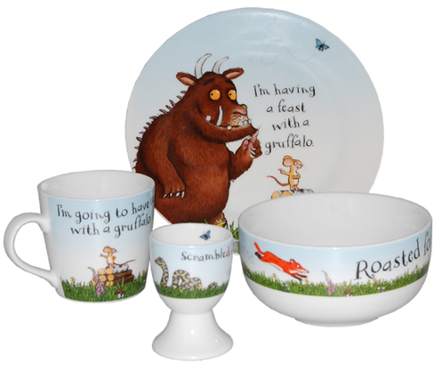 The Gruffalo 4 piece breakfast set