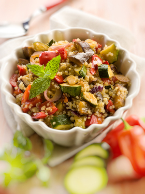 Quinoa salad with roasted vegetables
