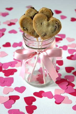 Valentines day cookie pops