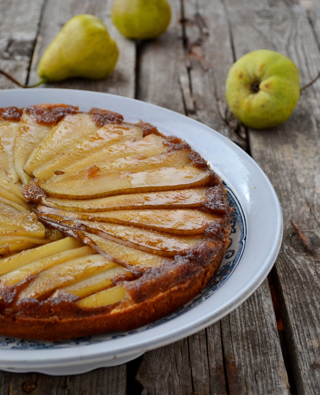 Pear and almond tart