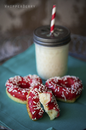 Vanilla bean heart doughnuts