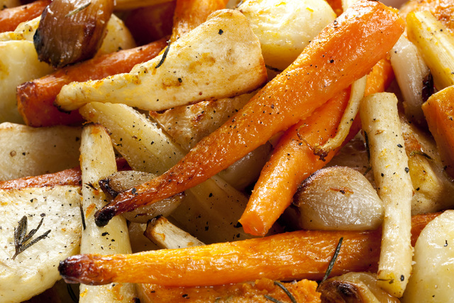 Roasted root vegetables 