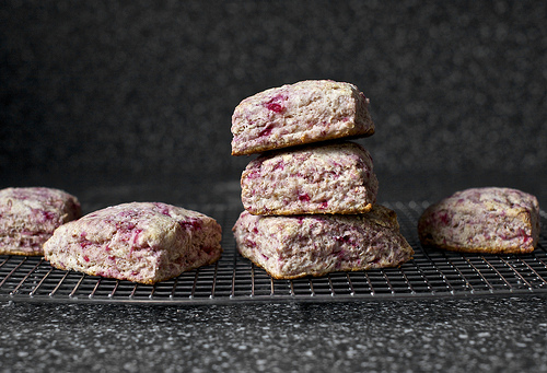 Wholemeal raspberry ricotta scones