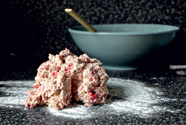 Wholemeal raspberry ricotta scones