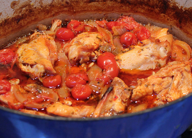 Rustic chicken cacciatore