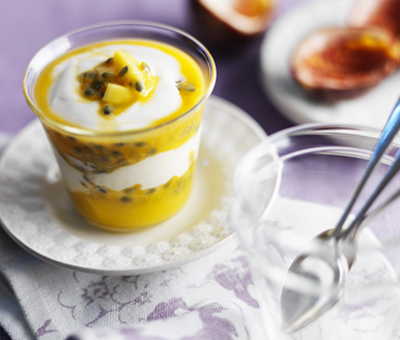 Mango and passionfruit fool