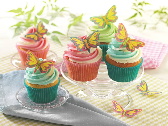 Butterfly swirl cupcakes