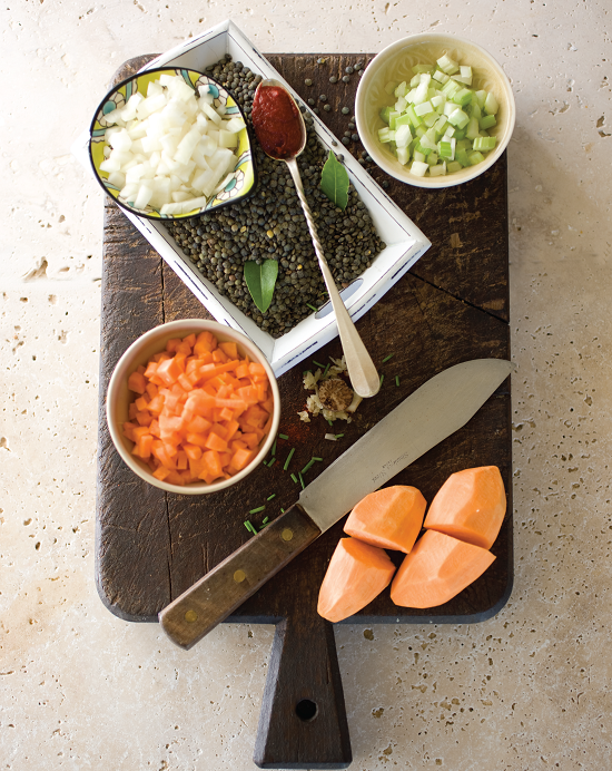 Puy lentil shepherd's pie