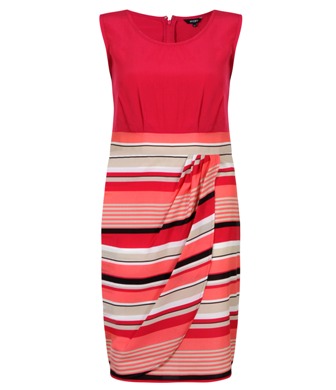 Striped skirt wrap dress from Heatons