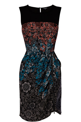 Warehouse Stencil Wrap dress