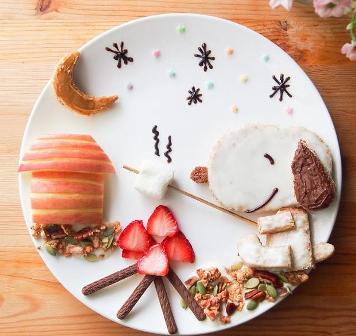 Snoopy toasting marshmallows