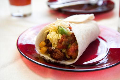 Tex-mex breakfast burrito 