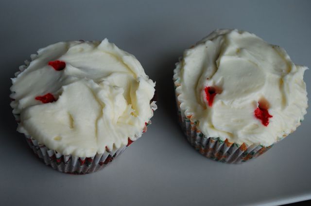 Vampire bite cupcakes