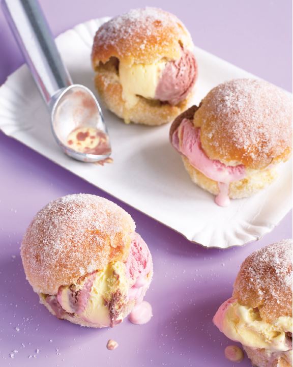 Ice cream sandwich doughnuts