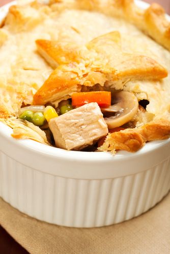 Leftover turkey pie