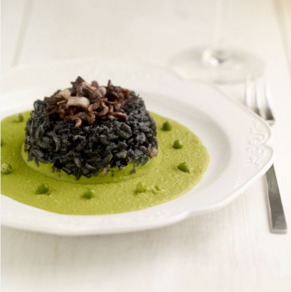 Risotto with cuttlefish ink