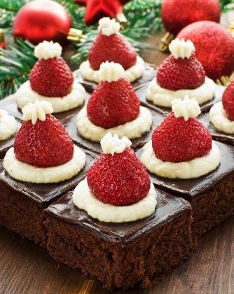 Santa brownies