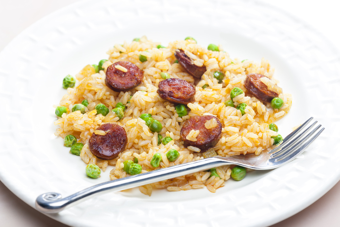 Fried rice with chorizo