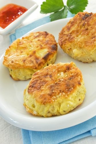 Cheesy potato cakes