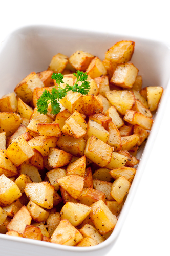 Crispy potato cubes