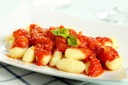 Gnocchi with a tomato sauce